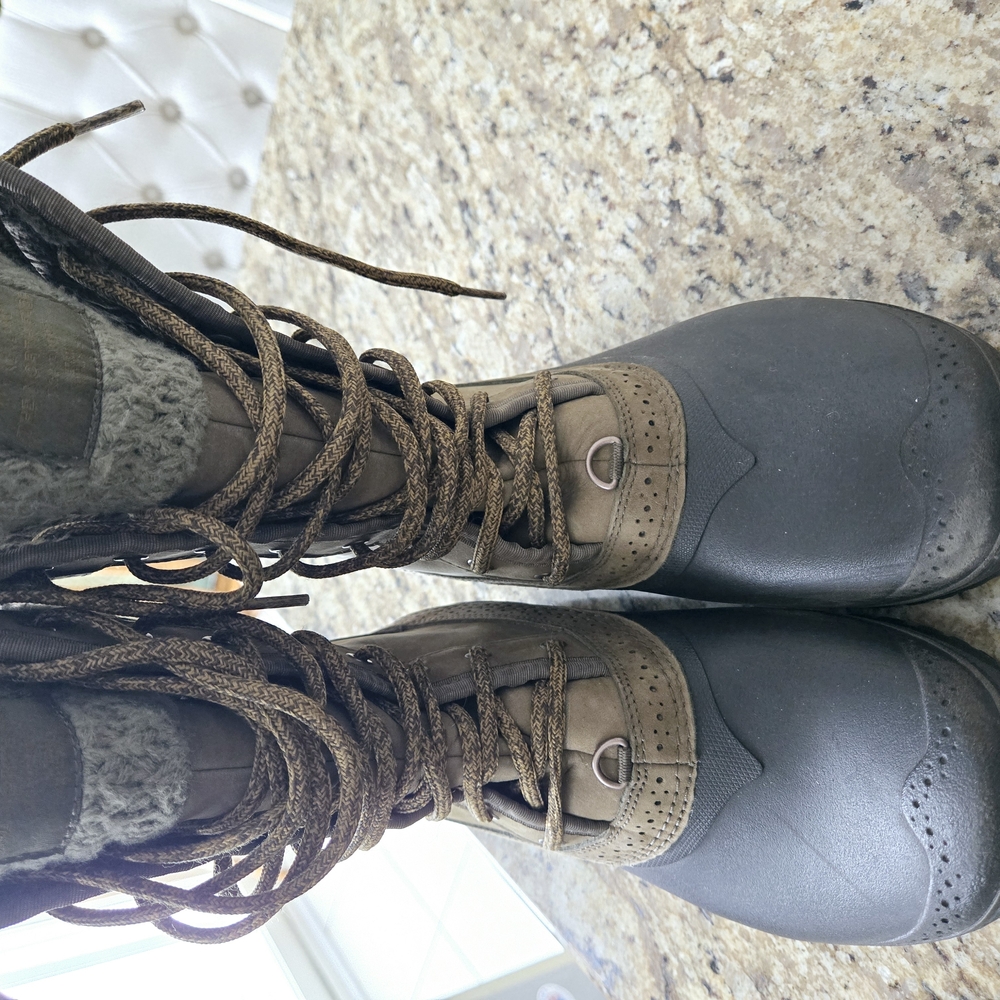 The North Face Womens Shellista II Mid Snow Boot Duck Green/wrought Winter Boots - Picture 3 of 5